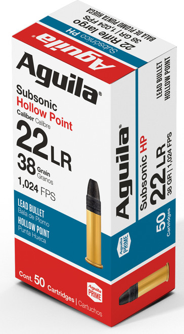 Aguila .22 LR Ammo 38gr HP Ammunition - 50 Rounds