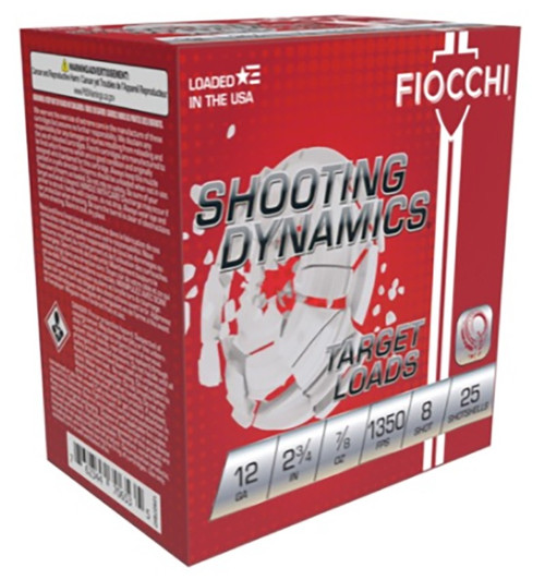 Fiocchi 12 Gauge Ammo 7/8 oz #8 Lead Ammunition - 250 Rounds