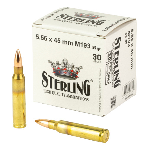 Sterling 556 Ammo 55gr Full Metal Jacket Ammunition - 30 Rounds