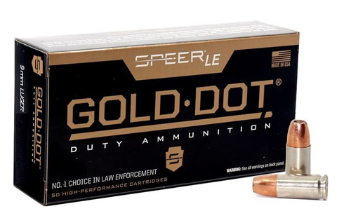 Speer 9mm Ammo 124gr JHP Ammunition - 50 Rounds