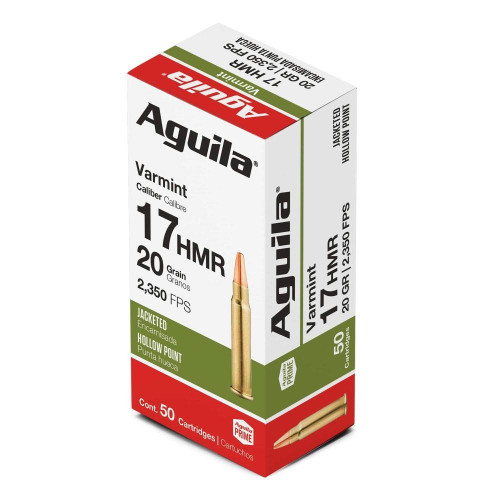 Aguila 17 HMR Ammo 20gr JHP Ammunition - 50 Rounds