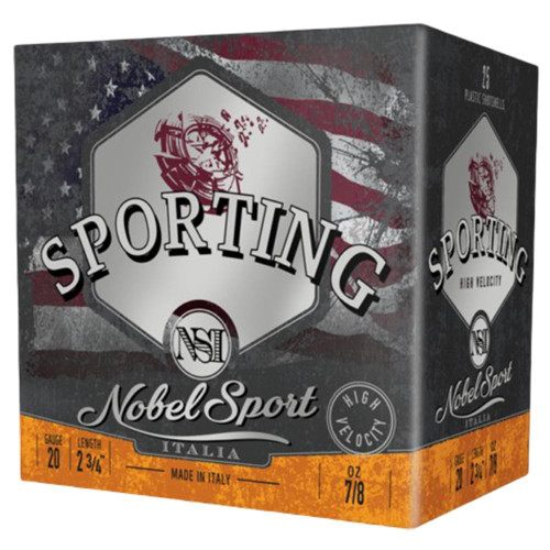 Nobel Sport 20 Gauge Shotgun Ammunition ANS20SC75 2-3/4" #8 - 25 Shells