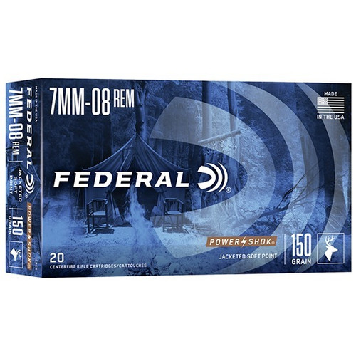 Federal 7mm-08 Rem Ammo 150gr JSP Ammunition - 20 Rounds