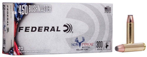 Federal 450 Bushmaster Ammo 300gr JHP Ammunition - 20 Rounds