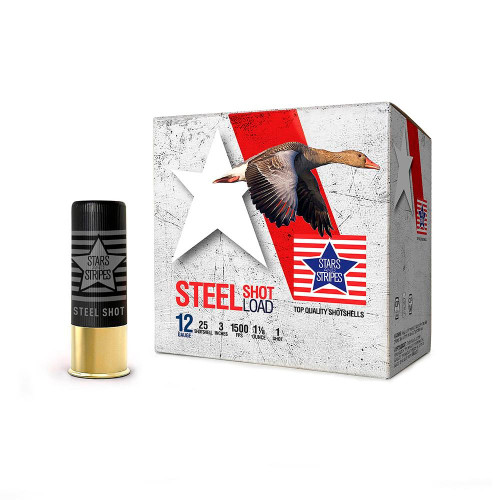 PPU 12 Gauge Ammo 1-1/8 oz #1 Steel Ammunition - 25 Rounds