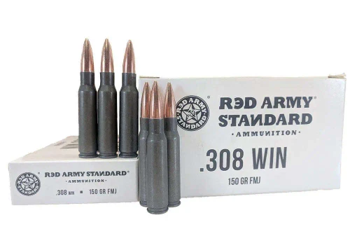 Red Army Standard .308 (7.62 x 51) Ammo 150gr FMJ Ammunition - 20 Rounds
