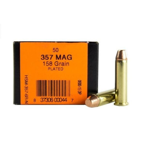 HSM Ammunition .357 Magnum Ammo 158gr Lead Ammunition - 50 Rounds