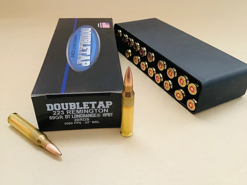 DoubleTap 223 Remington / 5.56x45mm NATO Ammo 69gr HPBT Ammunition - 20 Rounds