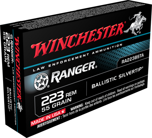 Winchester Ammunition .223 Rem Ammo 55gr Ballistic Silvertip Ammunition - 20 Rounds