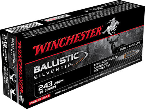Winchester Ammunition .243 WSSM Ammo 95gr PT Ammunition - 20 Rounds