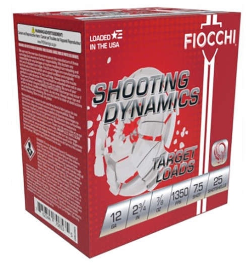Fiocchi 12 Gauge Ammo 7/8 oz #7.5 Lead Ammunition - 250 Rounds