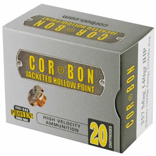 Cor-Bon .357 Magnum Ammo 140gr JHP Ammunition - 20 Rounds