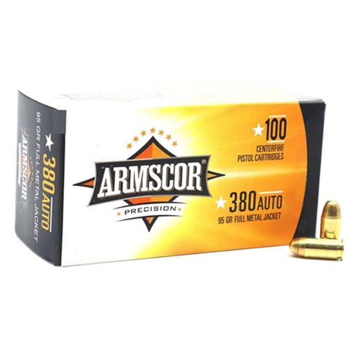 Armscor .380 ACP Ammo 95gr FMJ Ammunition - 100 Rounds