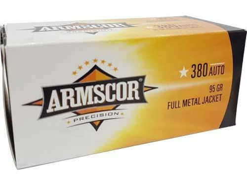 Armscor .380 ACP Ammo 95gr FMJ Ammunition - 100 Rounds