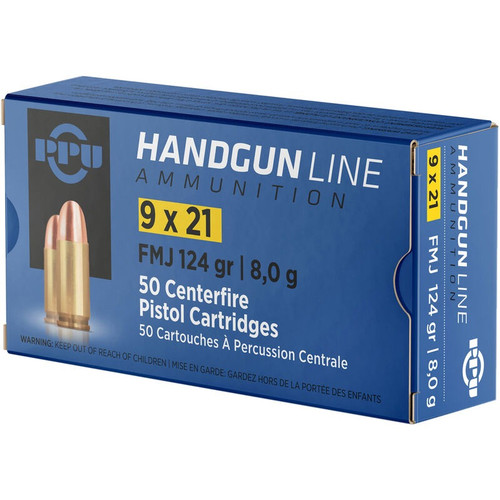 Prvi Partizan 9x21mm Ammo 124gr FMJ Ammunition - 50 Rounds