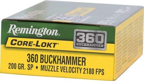 Remington 360 Buckhammer Ammo 200gr Soft Point Ammunition - 20 Rounds