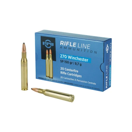 PPU 270 Win Ammo 150gr SP Ammunition - 20 Rounds