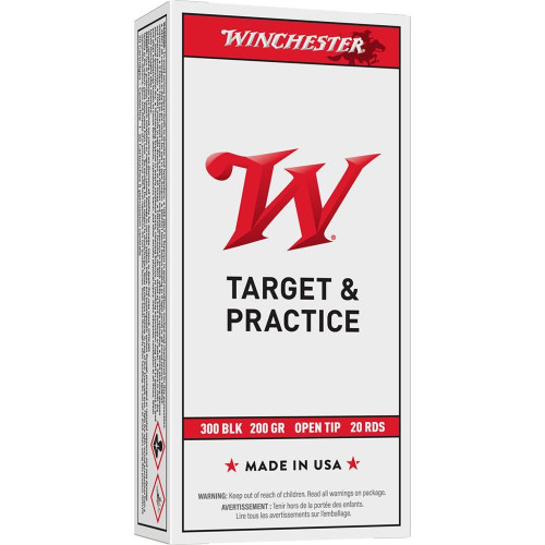 Winchester .300 AAC Blackout Ammo 200gr FMJ Ammunition - 20 Rounds