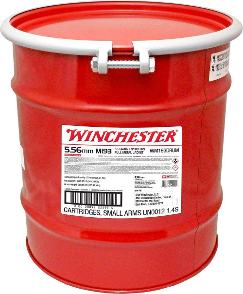 Winchester 5.56mm Ammo 55gr FMJ Ammunition - 14000 Rounds