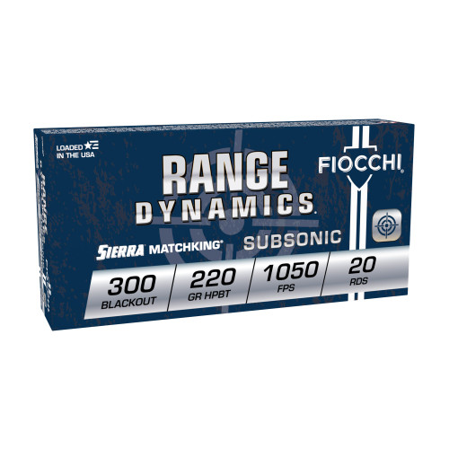 Fiocchi 300 Blackout Ammo 220gr SMKHPBT Ammunition - 20 Rounds