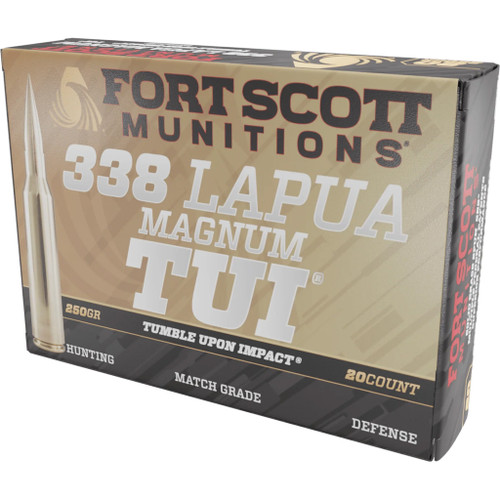 Fort Scott 338 Lapua Ammo 250gr TUI Ammunition - 20 Rounds
