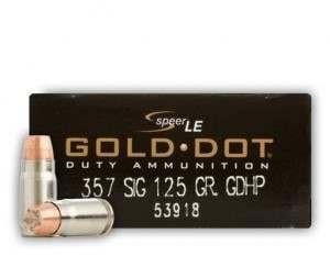 Speer .357 Sig Ammo 125gr JHP Ammunition - 20 Rounds