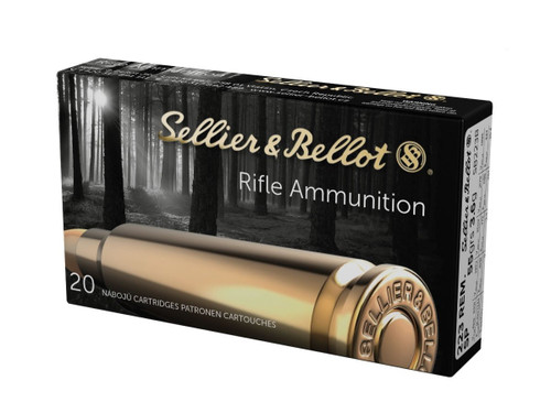 Sellier & Bellot 223 Remington Ammo 55gr SJSP Ammunition - 1000 Rounds
