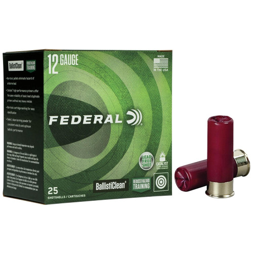 Federal 12 Gauge Ammo 1-1/8 oz 9 Pellet #00 Buck Lead Free Ammunition - 25 Rounds