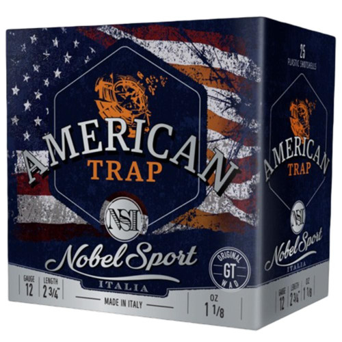 NobelSport 12 Gauge Ammo 1-1/8 oz #8 Ammunition - 25 Rounds