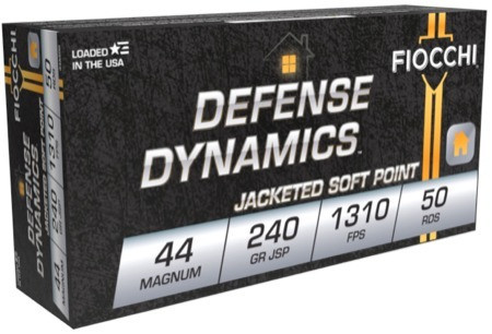 Fiocchi .44 Magnum Ammo 240gr JSP Ammunition - 50 Rounds