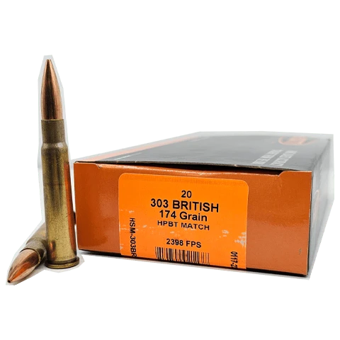 HSM Ammunition .303 British Ammo 174gr HPBTMK Ammunition - 20 Rounds