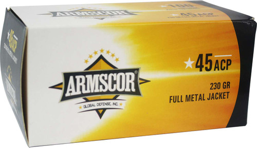 Armscor .45 ACP Ammo 230gr FMJ Ammunition - 100 Rounds