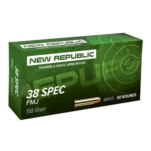 New Republic .38 Special Ammo 158gr FMJ Ammunition - 50 Rounds