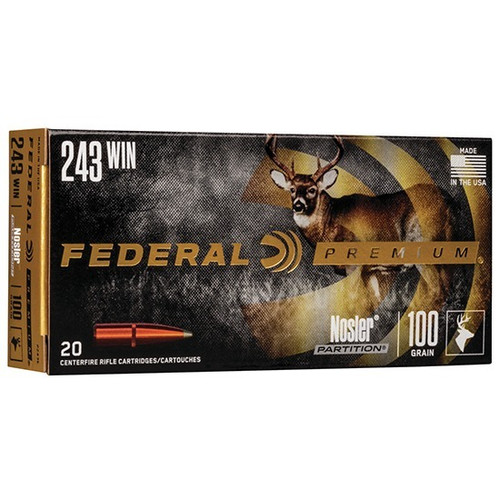 Federal .243 Winchester Ammo 100gr NP Ammunition - 20 Rounds