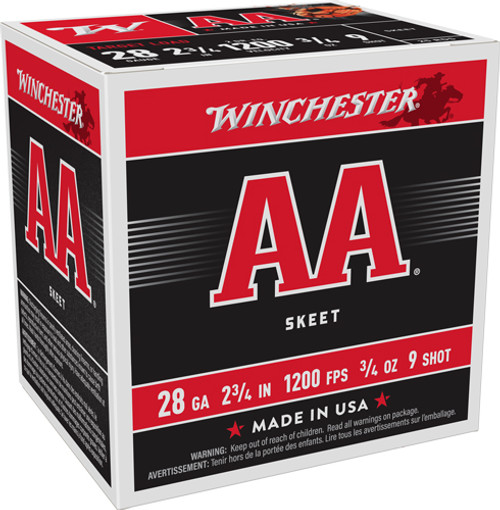 Winchester 28 Gauge Shotgun Ammunition AA289 2.75 #9 - 25 Shells Winchester 28 Gauge Shotgun Ammunition AA289 2.75 #9 - 25 Shells