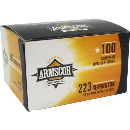 Armscor .223 Remington Ammo 55gr FMJ Ammunition - 100 Rounds