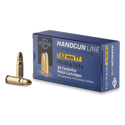 Prvi Partizan 7.62x25 Ammo 85gr FMJ Ammunition - 50 Rounds