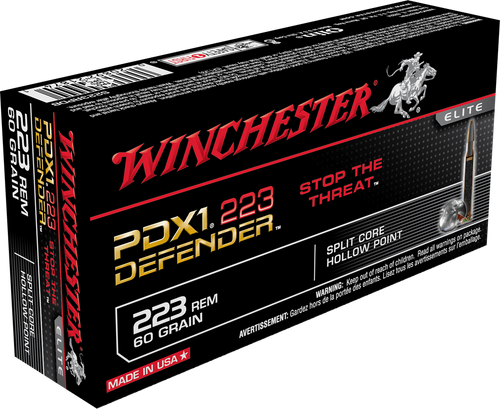 Winchester 223 Ammo 60gr Split Core Hollow Point (SCHP) Ammunition - 20 Rounds