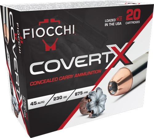 Fiocchi .45 ACP Ammo 230gr JHP Ammunition - 20 Rounds