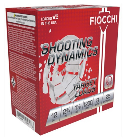 Fiocchi 12 Gauge Ammo 1-1/8 oz #8 Ammunition - 250 Rounds