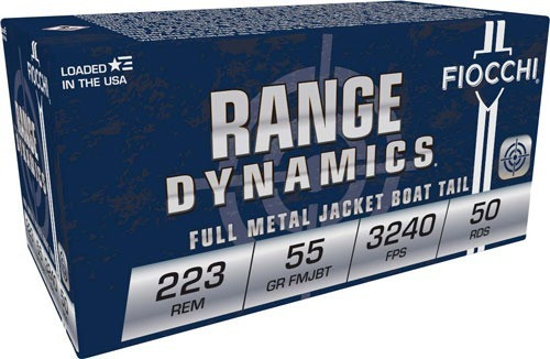 Fiocchi .223 Remington Ammo 55gr FMJBT Ammunition - 50 Rounds