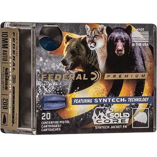 Federal 10mm Ammo 200gr Solid Ammunition - 20 Rounds