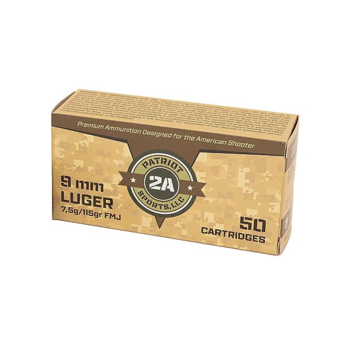 Patriot Sports 9mm Luger Ammo 115gr FMJ Ammunition - 1000 Rounds