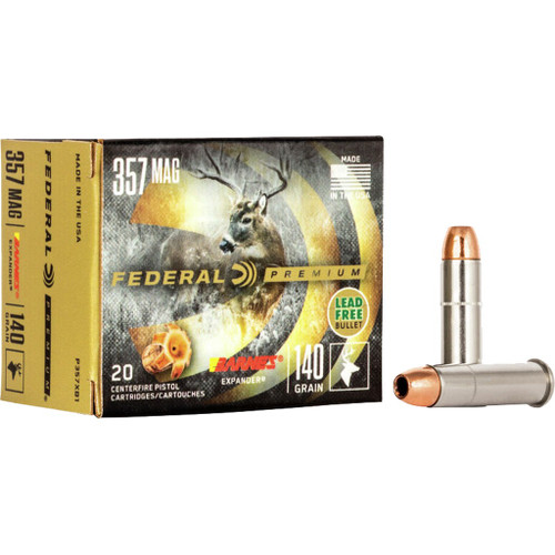 Federal .357 Magnum Ammo 140gr Barnes Expander Ammunition - 20 Rounds