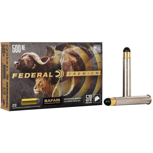 Federal 500 Nitro Express Ammo 570gr WHS Ammunition - 20 Rounds