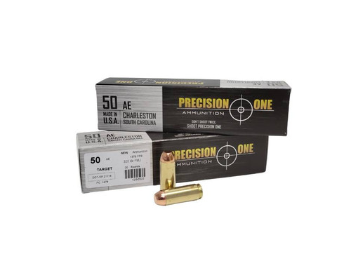 Precision One 50 AE Ammo 325gr FMJ Ammunition - 20 Rounds