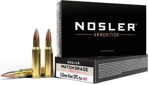 Nosler Custom Competition 6.8mm Remington SPC 115gr HP Ammo - 20 Rounds
