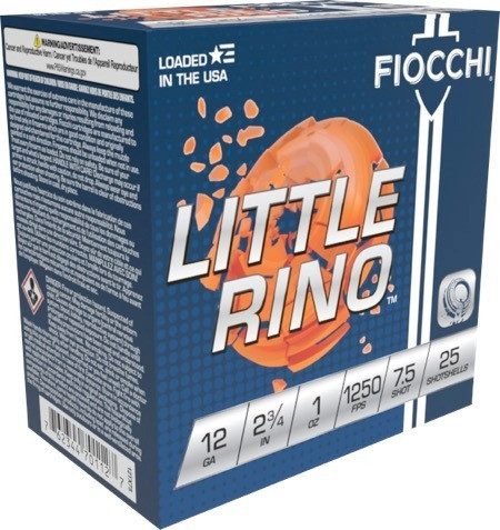 Fiocchi 12 Gauge Ammo 1 oz #7.5 Lead Ammunition - 25 Rounds