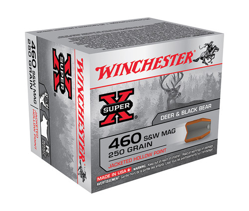 Winchester 460 S&W Magnum Ammo 250gr JHP Ammunition - 20 Rounds