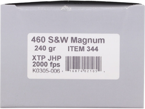 Underwood Ammo 460 S&W Magnum Ammo 240gr Jacketed Hollow Point Ammunition - 20 Rounds